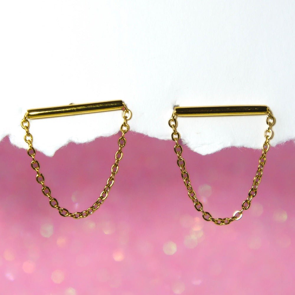 Simple Chain Earrings - Roseraie Gal