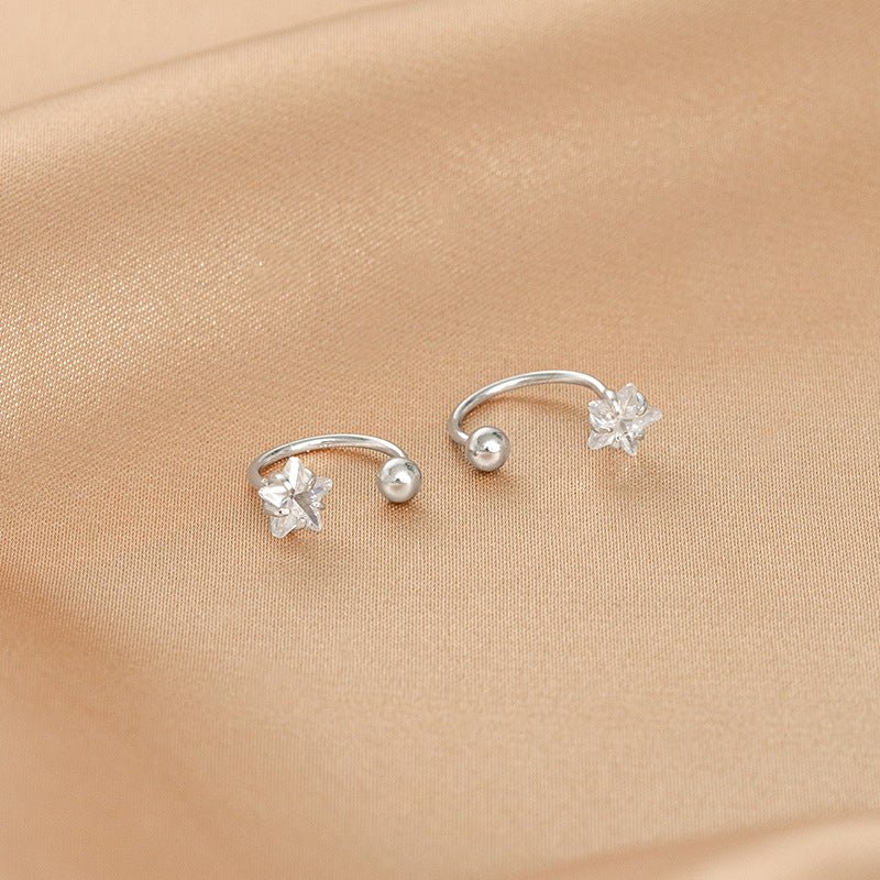 Star Huggie Ear Jacket Earrings - Roseraie Gal