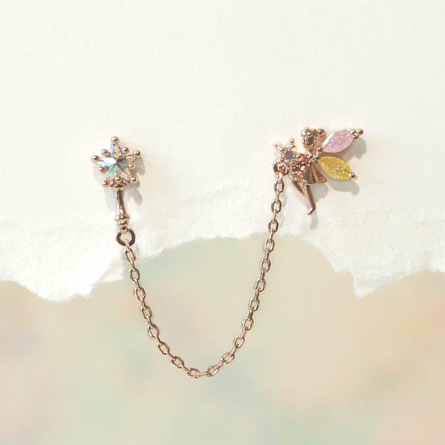 Tinker Bell Double Stud Earrings - Roseraie Gal