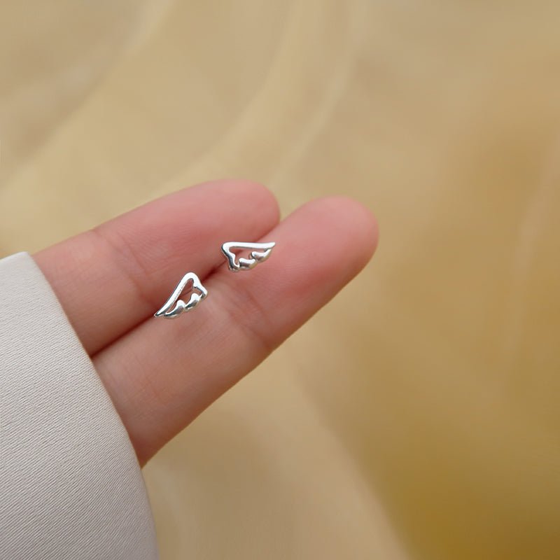 Tiny Flying Wing Stud Earrings - Roseraie Gal